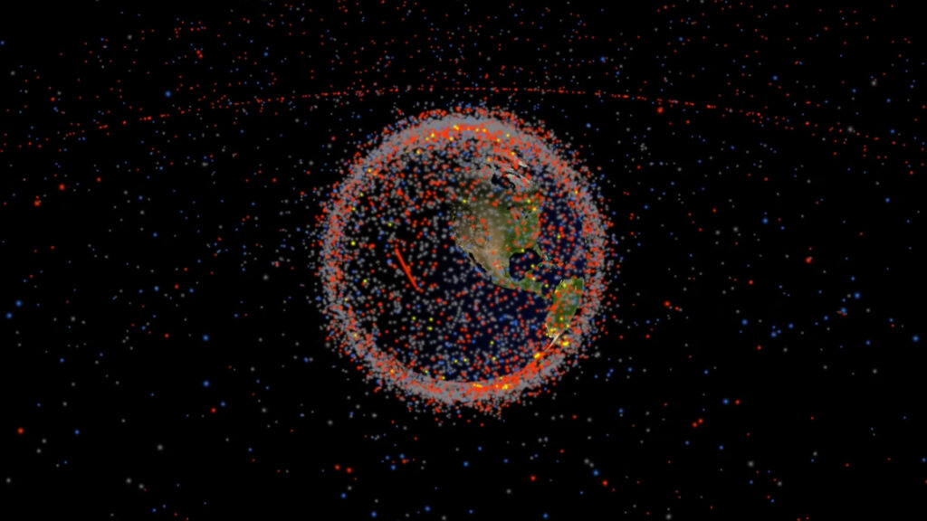 o problema de detritos na órbita da Terra