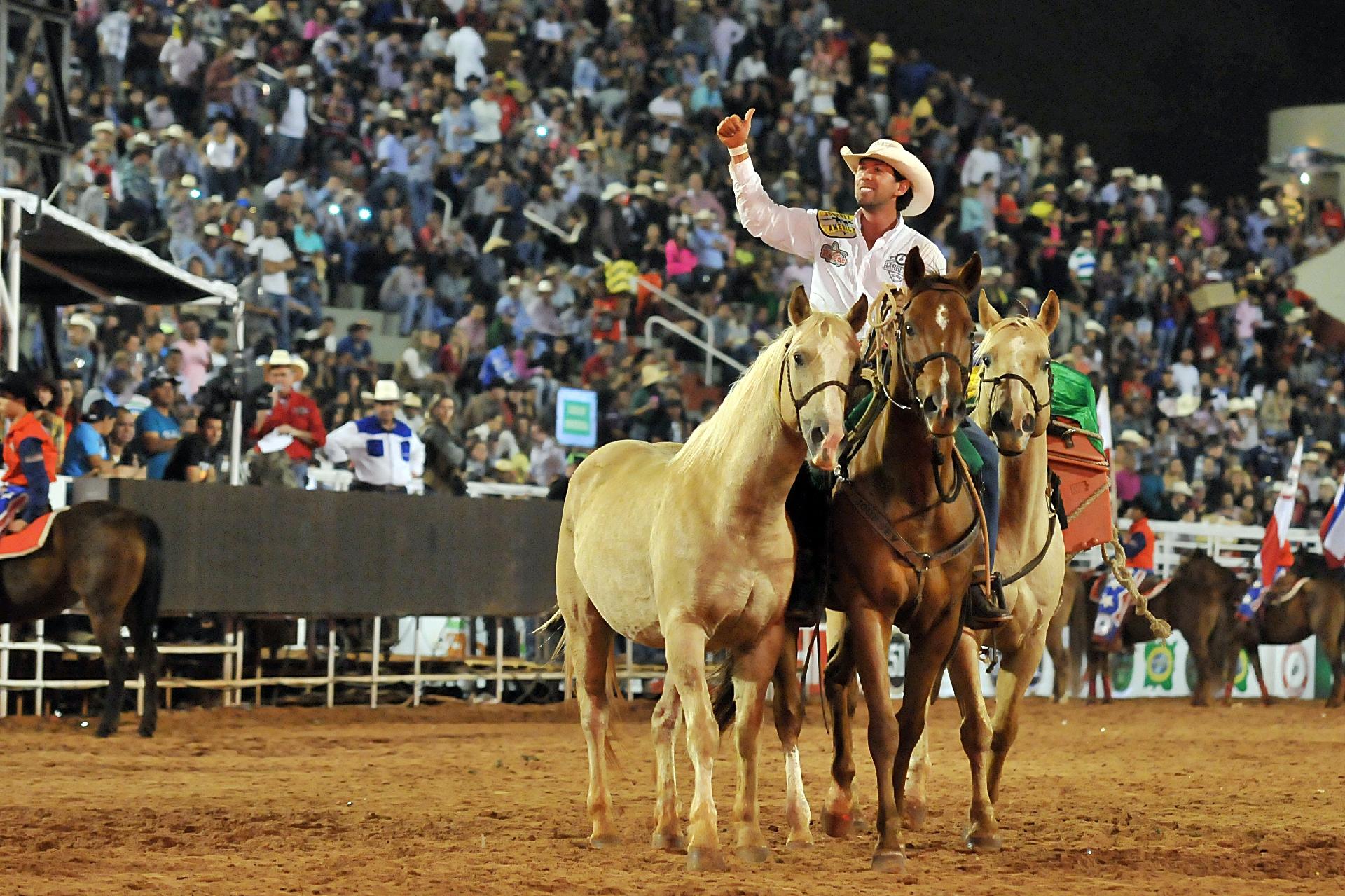 Comemoração da chegada à Festa do Peão de Barretos 2014. - Arquivo pessoal